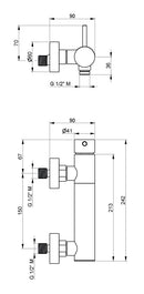 Rubinetto Miscelatore Monocomando Doccia in Acciaio Inox Satinato Nilo-2