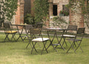 Tavolo da Giardino Pieghevole 80x80x75 cm in Acciaio RD Italia Hermes 80 Antracite-3