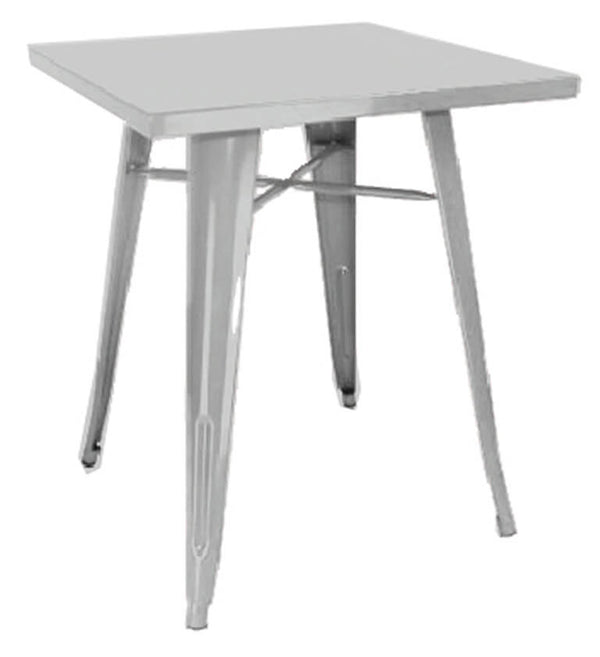 Tavolo da Giardino 60x60 cm in Lamiera Galvanizzata Vorghini Silver online