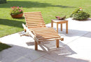 Lettino Prendisole da Giardino Lidia 65x208x35 h cm in Legno Marrone-2