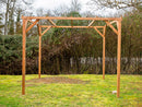 Pergola da Giardino 296x292x235 cm in Legno Picea Massello Termo Trattato-3