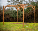 Pergola da Giardino 296x292x235 cm in Legno Picea Massello Termo Trattato-8