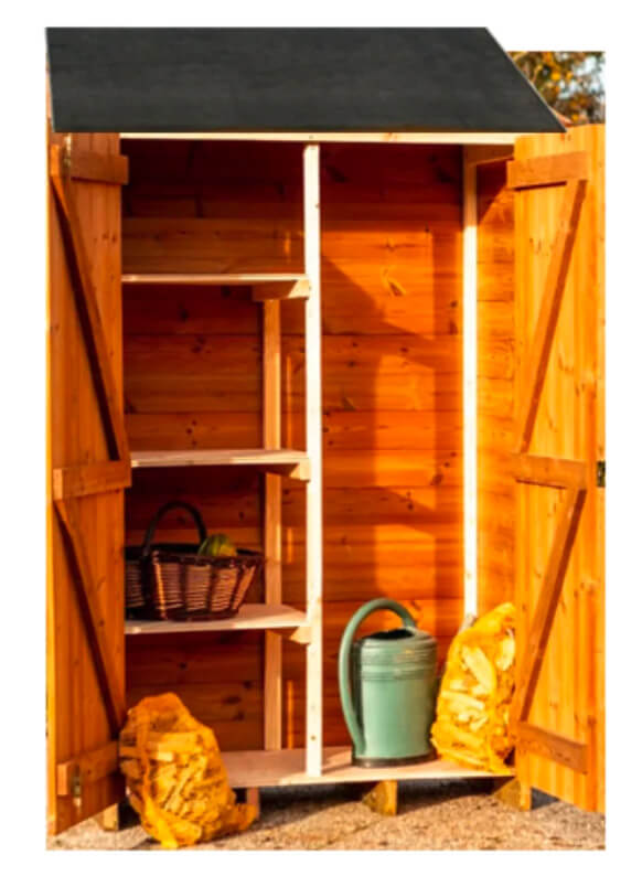 Casetta Box da Giardino 1,2x0,60 m con Pavimento in Legno di Abete 19mm Theora-3