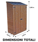 Casetta Box da Giardino 1,2x0,60 m con Pavimento in Legno di Abete 19mm Theora-5