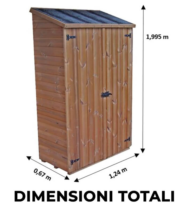 Casetta Box da Giardino 1,2x0,60 m con Pavimento in Legno di Abete 19mm Theora-5