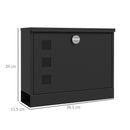 Cassetta Postale con 3 Finestre 36,5x11,5x29 cm in Metallo Nera-4