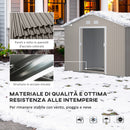 Casetta Box da Giardino 340x386x200 cm Porta Attrezzi in Acciaio e Polipropilene Grigio-4