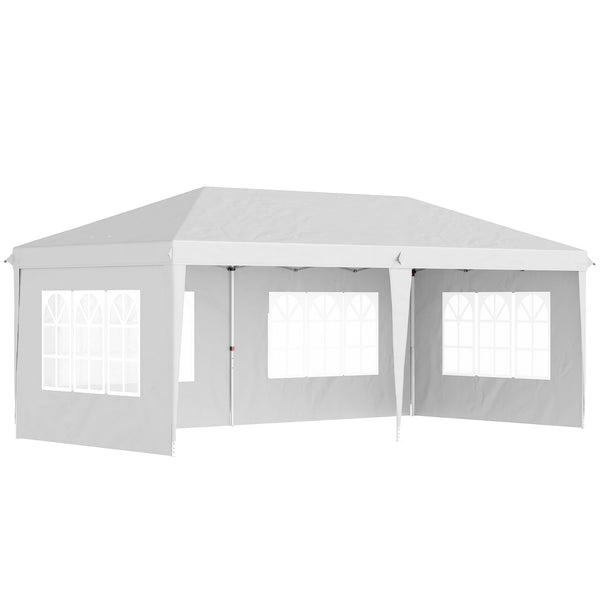 Gazebo da Giardino 5,85x2,95x2,7m in Acciaio e Poliestere Bianco online