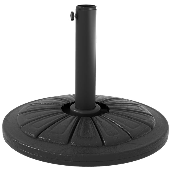 sconto Base per Ombrellone Rotonda Ø43cm da 13kg  per Pali da 38mm e 48mm  in Cemento Nero