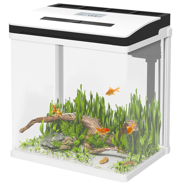 Acquario con LED 13 Litri 29x20x30,5 cm con Fori di Ventilazione in Vetro HD e ABS prezzo