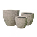 Set di 3 vasi Ciclamino in Fibra di argilla Beige-1