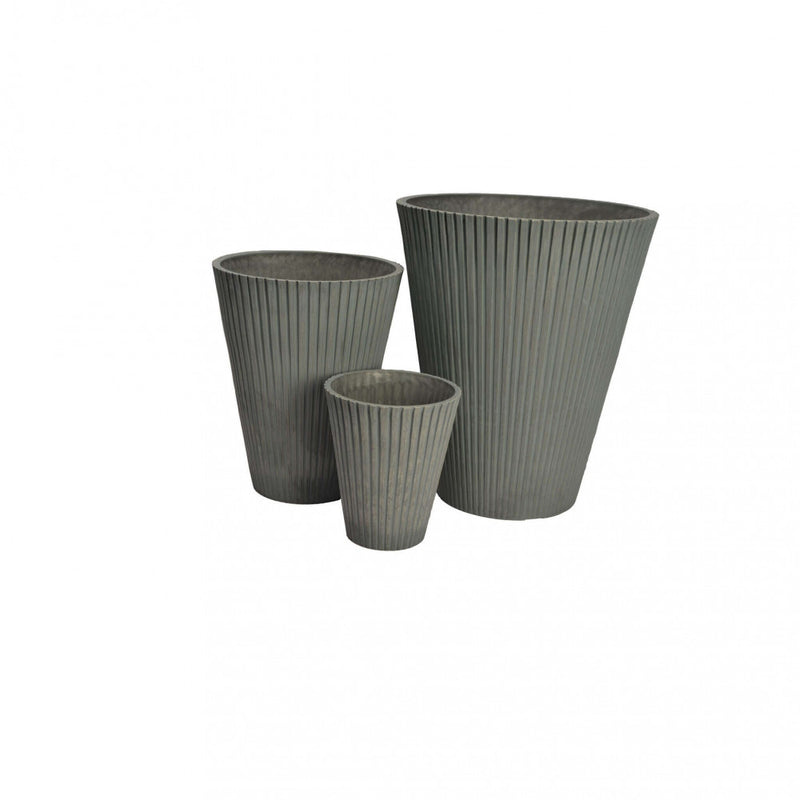 Vaso Medio Iris Ø29x36 cm in Fibra sintetica Antracite-2