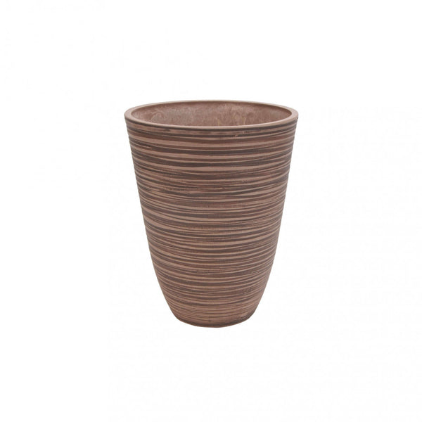 Vaso Medio Anemone Ø29x36 cm in Fibra sintetica Taupe sconto