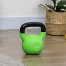 Kettlebell 12 kg per Allenamento Spalle e Bicipiti 20x13x23 cm in Metallo e Gomma Verde-7