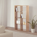 Libreria 8 Ripiani 77x147x30 cm in Legno MDF Effetto Rovere-8