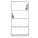 Libreria 8 Ripiani 77x147x30 cm in Legno MDF Bianco Opaco-8