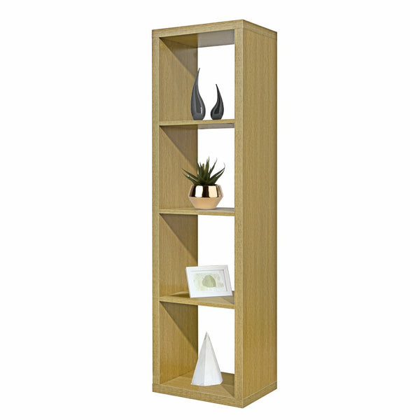 sconto Libreria Moderna 4 Ripiani 42x147x30 cm in Legno Melaminico Rovere Chiaro