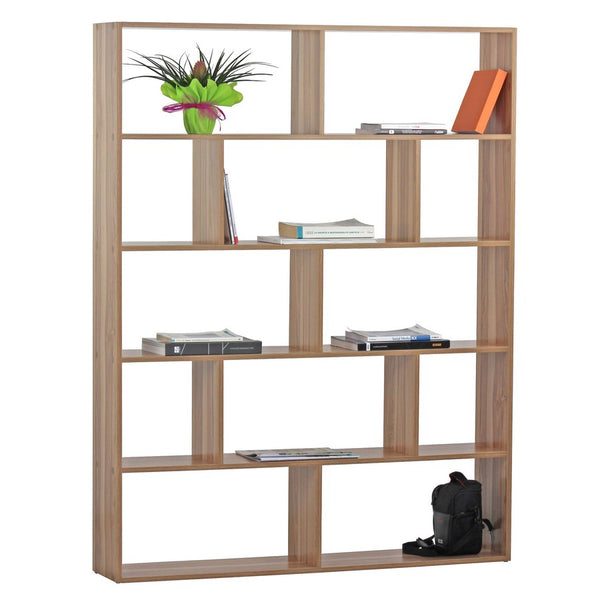 Libreria 12 Ripiani 124x160x24 cm in Legno Melaminico Naturale online