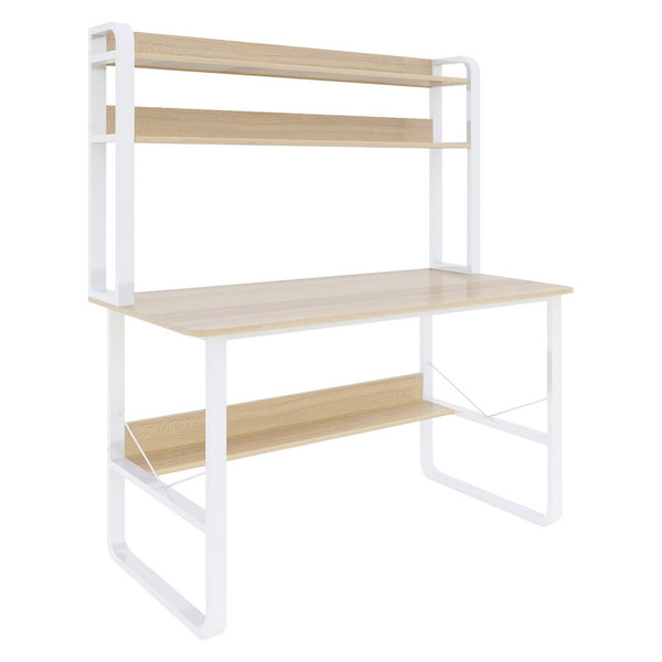 Scrivania da Ufficio 120x60x75 cm in Metallo e Legno Squirt Bianco/Frassino sconto