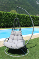 Dondolo Lipari in Wicker Grigio-3