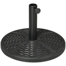 Base per Ombrellone da Giardino Ø45 cm Effetto Rattan Nero-1