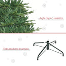 Albero di Natale Artificiale H180 cm 1443 Rami con Decori e Base in Metallo Verde-7