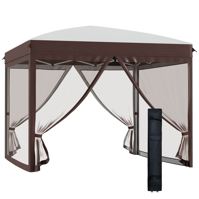 Gazebo da Giardino 3x3 m con Doppio Tettuccio in Metallo e Poliestere Beige  – acquista su Giordano Shop