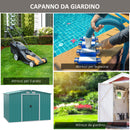 Casetta Box da Giardino 260x206x179 cm in Acciaio Verde-7