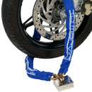 Kit Antifurto Lucchetto e Catena 150 cm in Acciaio per Moto Scooter T.J. Marvin Z021 Blu-6