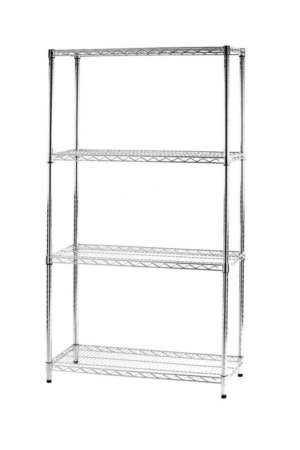 Scaffale in Acciaio Cromato per Esterno 4 Piani 36X90X137Cm Tosini ZN1436-4 sconto