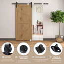 Binario per Porte Scorrevoli con Kit di Accessori Nero 200x4x0.6 cm -5