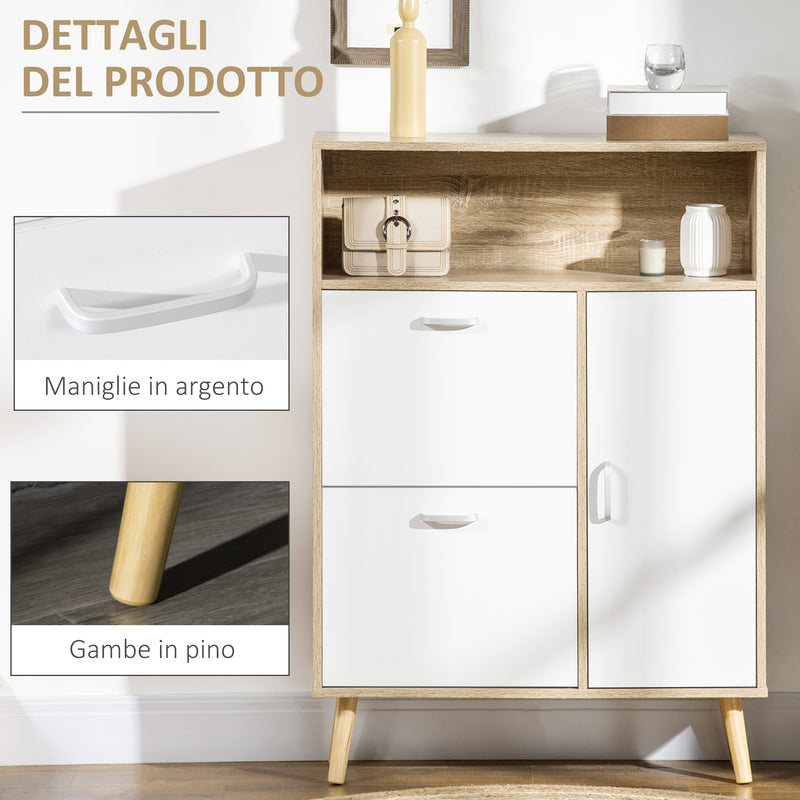 Scarpiera Salvaspazio 8 Paia 80x25,5x112,5 cm in Legno Truciolare Grigio e  Bianco – acquista su Giordano Shop