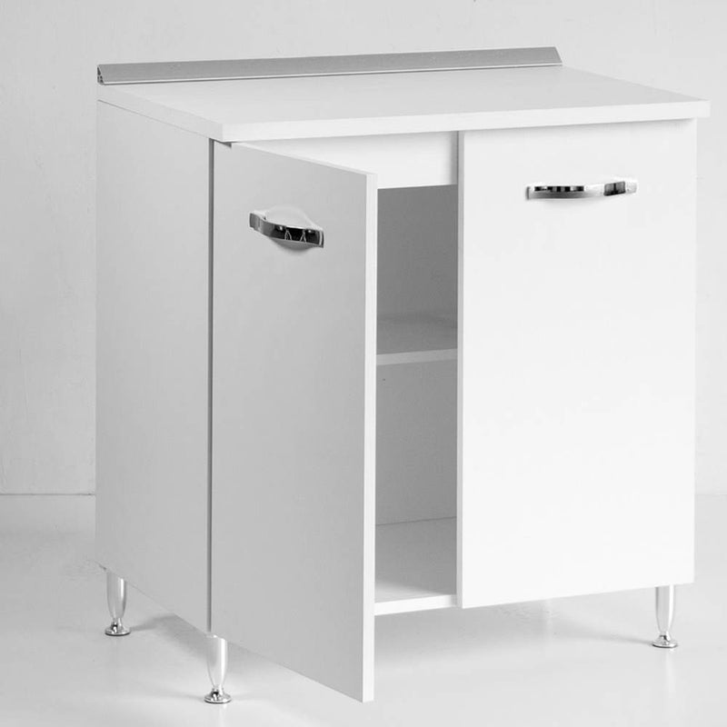 Pensile cucina 60x32x72H cm. con anta bianco frassinato