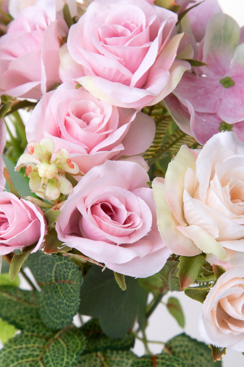Set 4 Bouquet Artificiali Rose Ortenzie 36 cm – acquista su Giordano Shop