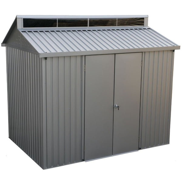 online Casetta Box da Giardino 263,2x182,5x230,5 cm in Alluminio Grigio