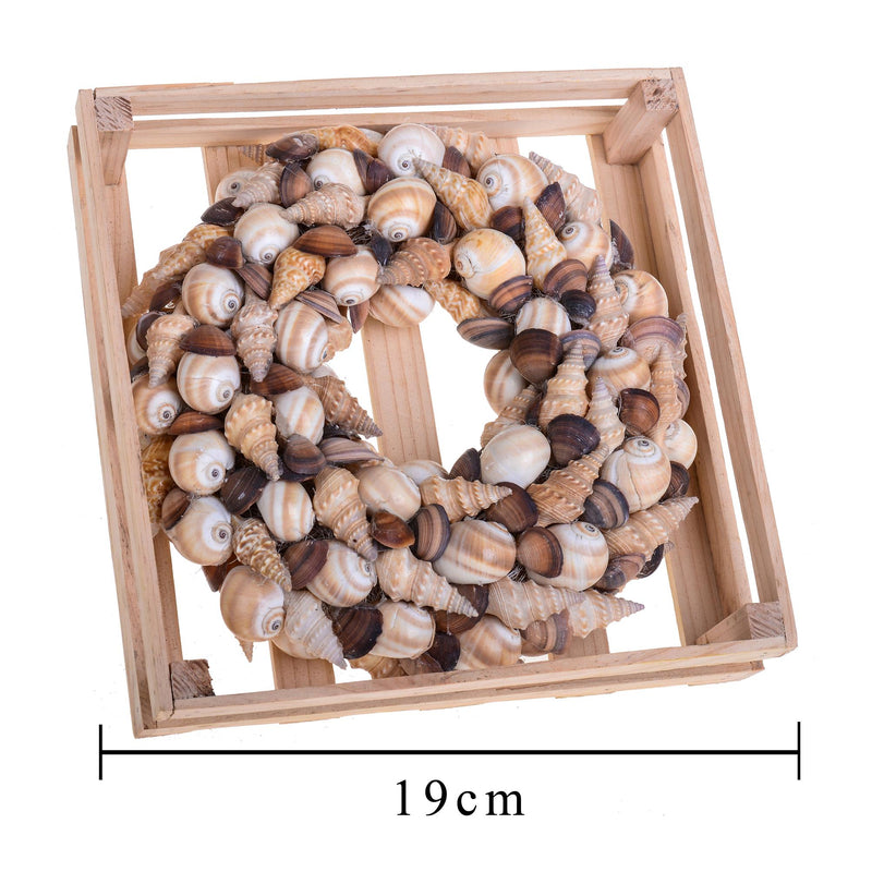 Set 2 Corone di Conchiglie in Cassette di Legno Larghezza 19 cm – acquista  su Giordano Shop