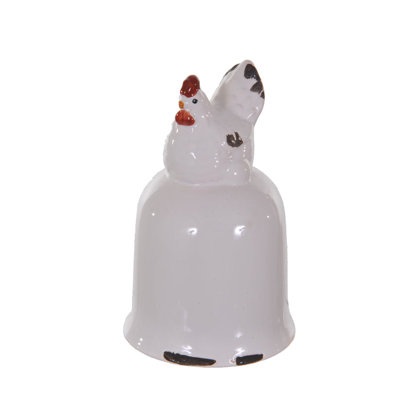 Set 9 Campana in Ceramica con Gallina H 10 cm-1