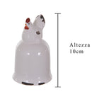 Set 9 Campana in Ceramica con Gallina H 10 cm-2