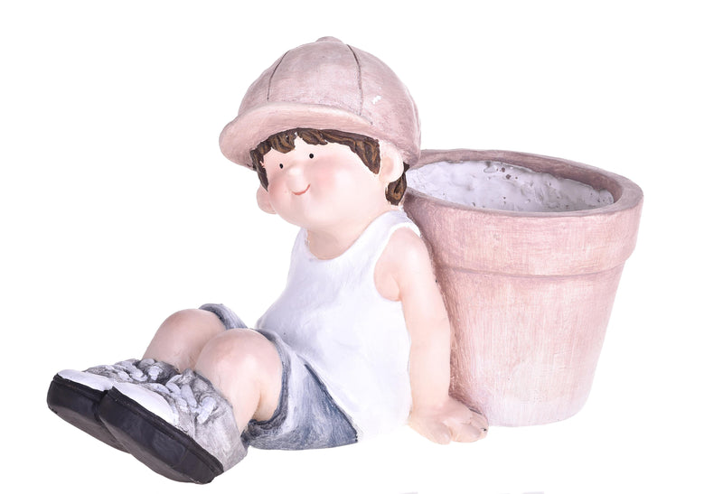 Pianta Artificiale Bambino Seduta con Vaso H 25 cm-1