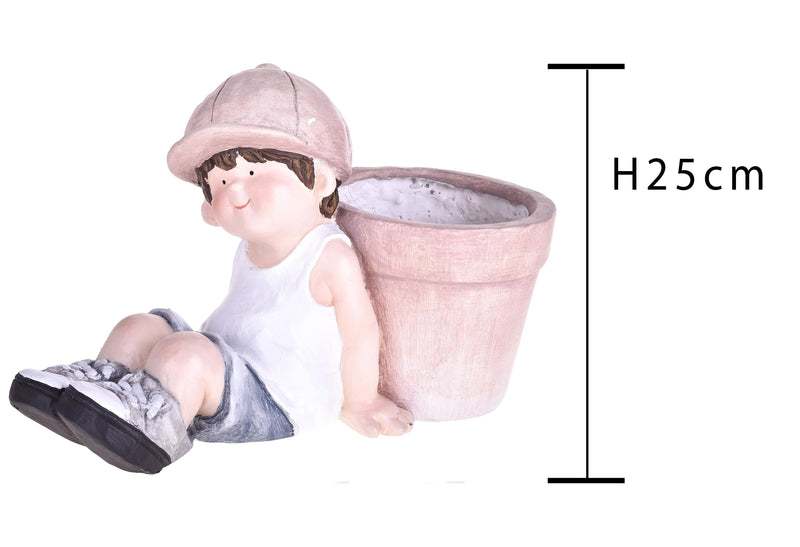 Pianta Artificiale Bambino Seduta con Vaso H 25 cm-3