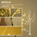 Albero di Natale 17x17x120 cm con 72 Luci LED Bianco-5