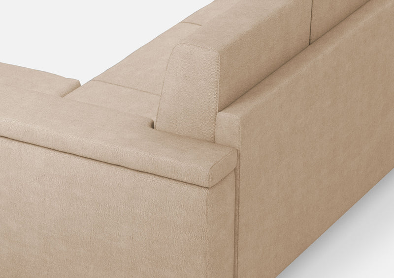 Divano 2 Posti con Pouf 148x155x85 cm Marrak in Tessuto Beige – acquista su  Giordano Shop