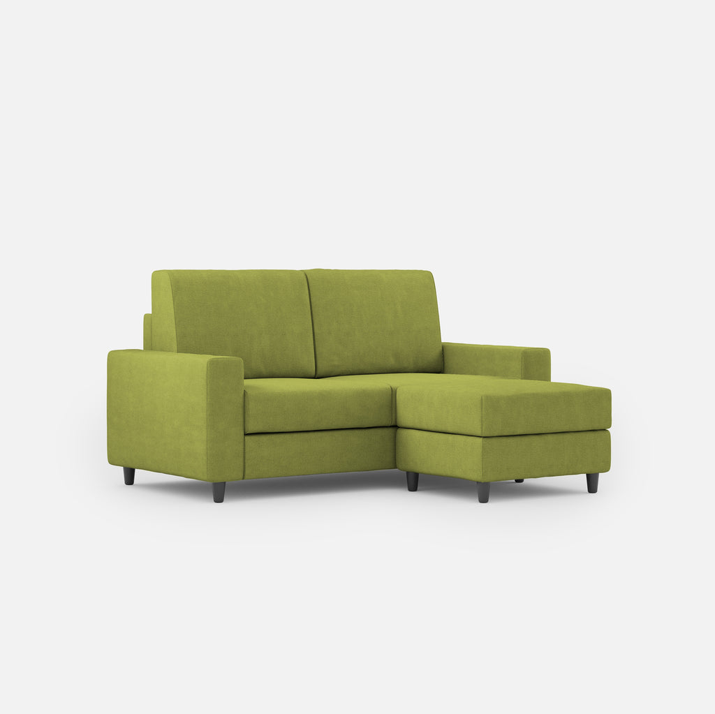 Divano 2 Posti con Pouf 168x145x85 cm Sakar in Tessuto Verde – acquista su  Giordano Shop