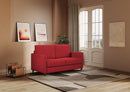 Divano 2 Posti 138x85x85 cm Karay in Tessuto Rosso-3