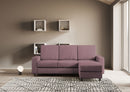 Divano 3 Posti con Pouf 208x155x85 cm Sakar in Tessuto Prugna-2