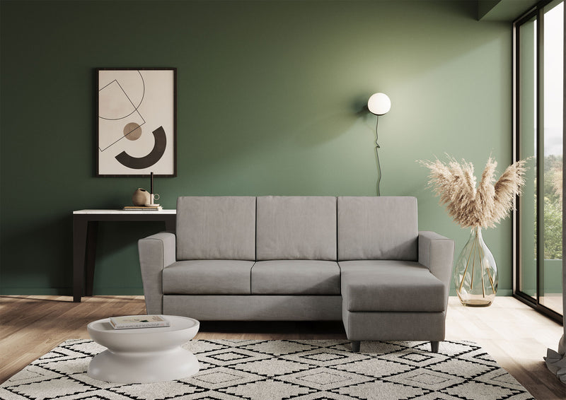 Divano 3 Posti con Pouf 208x155x85 cm Marrak in Tessuto Verde – acquista su  Giordano Shop