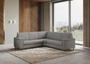 Divano Angolare 5 Posti 246x246x85 cm Marrak in Tessuto Grigio-3