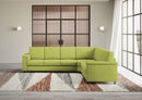 Divano Angolare 6 Posti 286x246x85 cm Marrak in Tessuto Verde-2