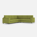 Divano Angolare 6 Posti 286x246x85 cm Marrak in Tessuto Verde-1