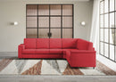 Divano Angolare 6 Posti 286x246x85 cm Marrak in Tessuto Rosso-2